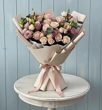 Букет цветов из:  Розы и Лизиантусы в Мухтолово
