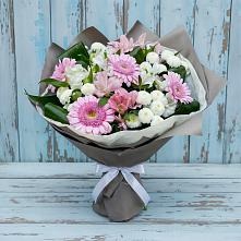 Букет цветов из:  Герберы, Альстромерии и Хризантемы в Мухтолово