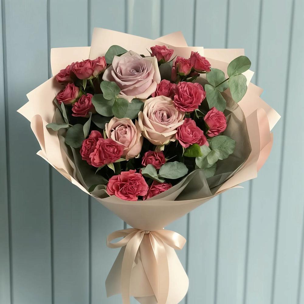 Букет цветов из: Гвоздики и Розы в Мухтолово