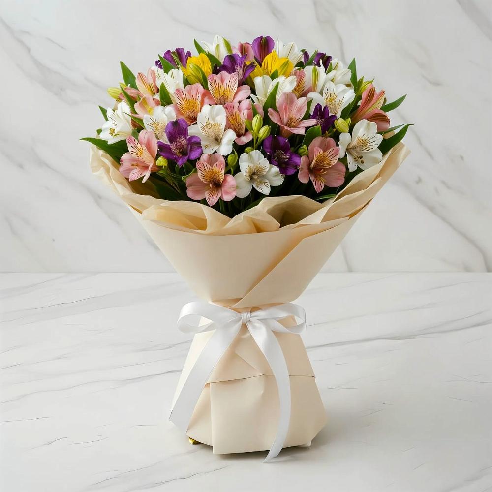 Букет цветов из: Альстромерии в Мухтолово