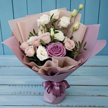 Букет цветов из:  Розы и Лизиантусы в Мухтолово