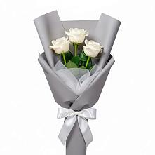 Букет 3 белые розы #REPLACE_PRED# Мухтолово