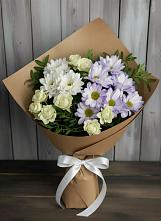 Букет цветов из:  Хризантемы и Розы в Мухтолово