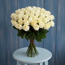 Букет 51 Белая роза Эдлесс Лав в Мухтолово