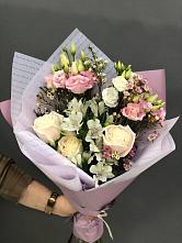 Букет цветов из:  Альстромерии, Розы и Лизиантусы #REPLACE_PRED# Мухтолово