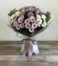 Букет цветов из:  Хризантемы и Розы в Мухтолово
