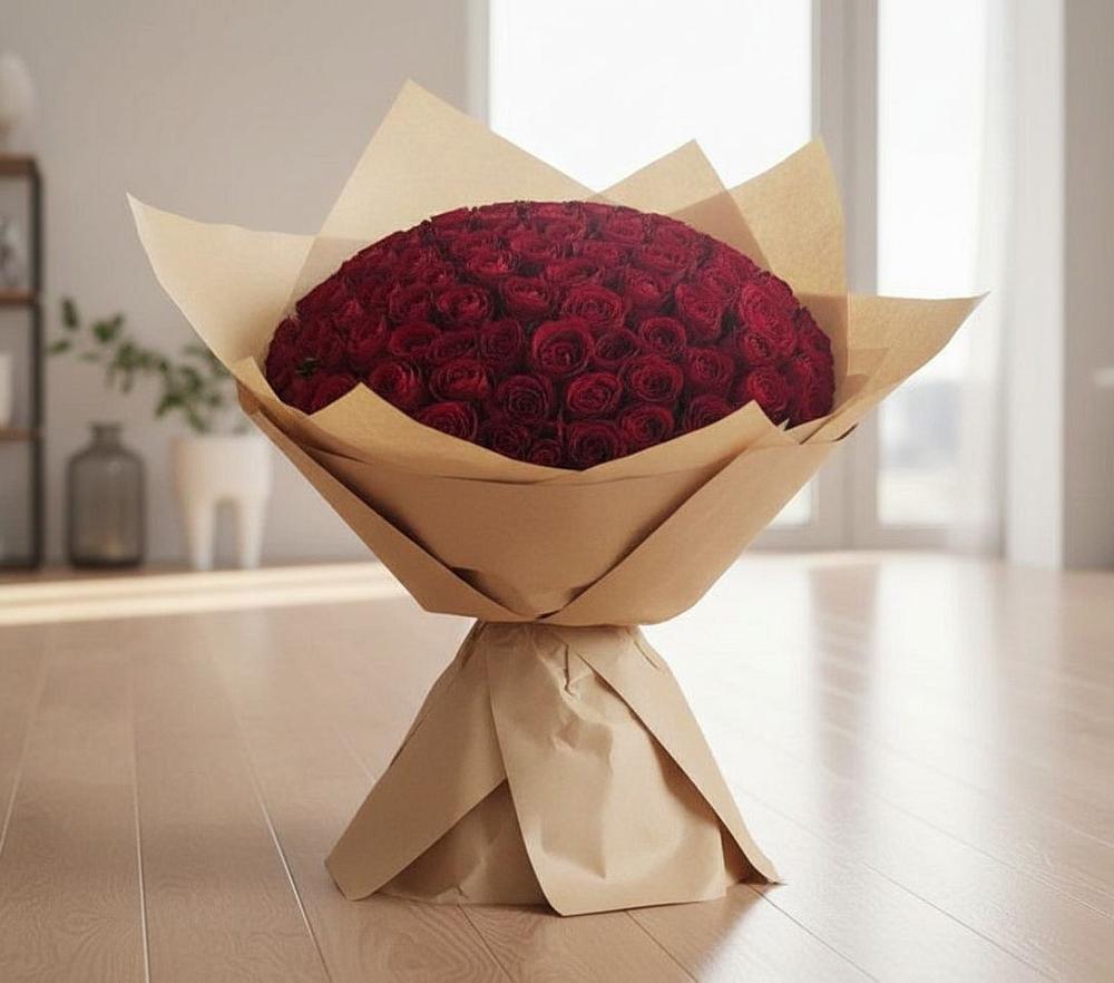 Букет 101 Красная роза в Мухтолово