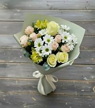 Букет цветов из:  Альстромерии, Розы и Хризантемы #REPLACE_PRED# Мухтолово
