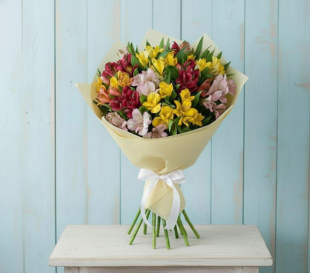 Букет цветов из: Альстромерии в Мухтолово